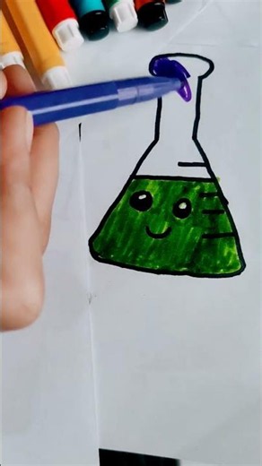 How to Draw a Cute Science Flask and Learn the Alphabet | Easy Art for Kids