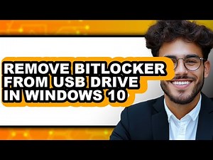 How to Remove Bitlocker from Usb Drive in Windows 10 (easy Method)