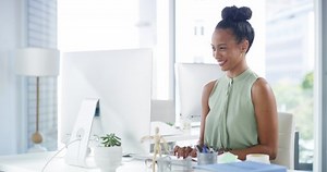 Happy Confident Smiling Businesswoman Secretary Laughing Stock Footage Video (100% Royalty-free) 1093328059 | Shutterstock