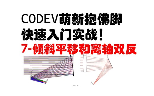 【CODEV光学设计】快速入门7-倾斜平移控制和离轴反射系统-光学学徒-默认收藏夹-哔哩哔哩视频