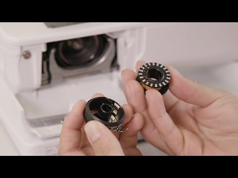 BERNINA 455 College Edition – Faden aufspulen und Spule einsetzen