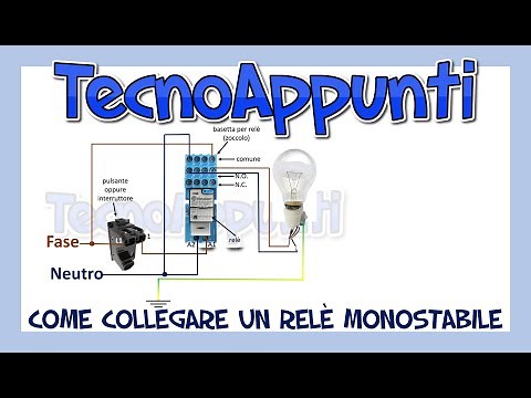 come collegare un relè monostabile