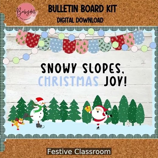 Winter Bulletin Board Kit: Festive & Printable!