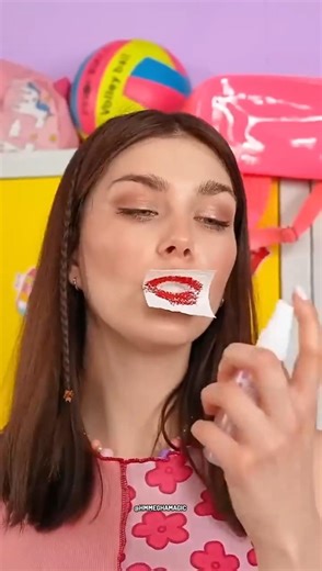 Most viral fake lipstick hack ❌ #lipstick #makeup #lipstickhack #shorts #ytshorts #funny #fake #yt