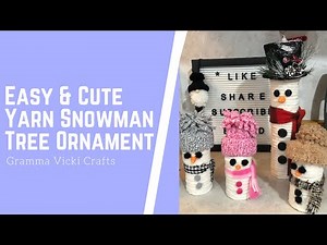 Easy Yarn Snowman |Christmas Craft Tutorial