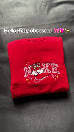Cutest Hello Kitty sweatshirt ✨🎀 #fypシ #hellokittylover #embroidery