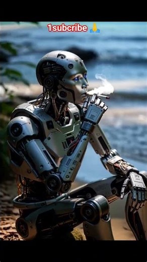 Smoking Robot 🤖💨 | AI Robot with Human Habits | Sci-Fi Short Video