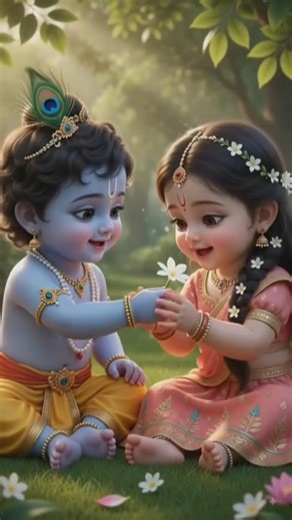 Pure Innocence: Radha Krishna🪈 #radhakrishna #radha #krishna #shortstrend #moments #radharani#bhakti