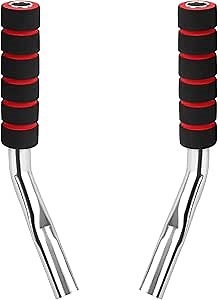 2 Pcs Wheelchair Brake Lever Extenders, 5 Inch Anti-Slip Brake Extension Handles for Wheelchair Wheel Lock Grips, Transport Chair, Power Chair Accessories (Silver)