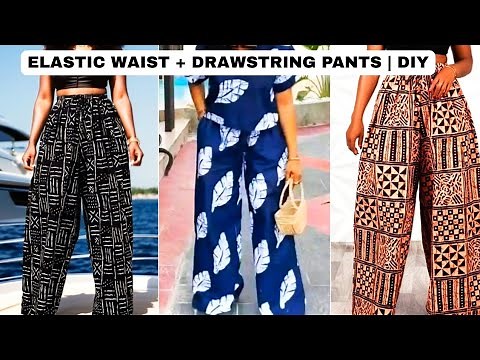 HOW TO CUT AND SEW TRENDY BAGGY PANTS WITH WAISTBAND/DRAWSTRING