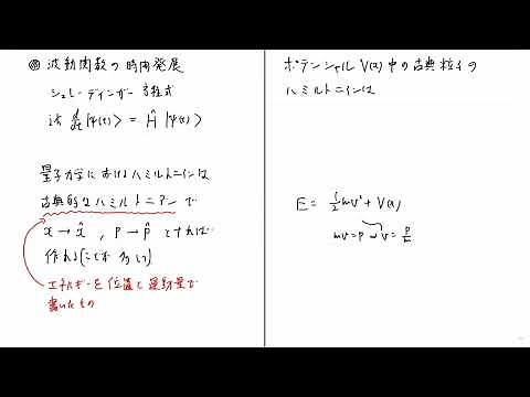 量子力学 第20回 シュレーディンガー方程式の波動関数表示