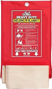Mart Cobra Heavy Duty Welding Blanket Fireproof Blanket Insulated Blanket for Smoker Accessories Fire Blanket for Home Welding Table Top Welding Accessories Welding Curtain Welding Tools Welder