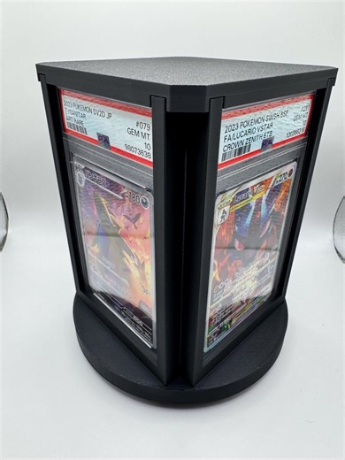 3D Printed Rotating PSA Graded Card Display – Holds 12 Slabs - Etsy