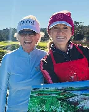 ‪@LPGA‬ 75th ‪@PebbleBeachResorts‬ #cassytully #livepaint #golf #art ‪@WorldGolfHallofFame‬