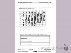 Engage NY Third grade Module 3 Lesson 17 front