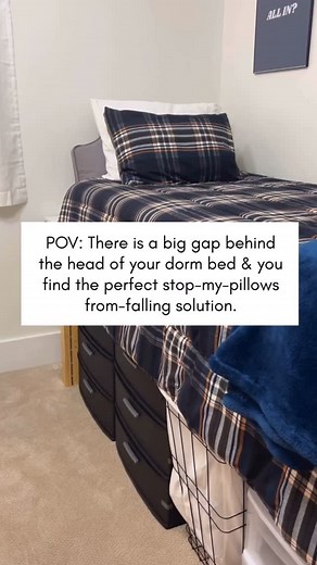 304K views · 1.8K reactions | Stop losing pillows to the dorm bed gap...