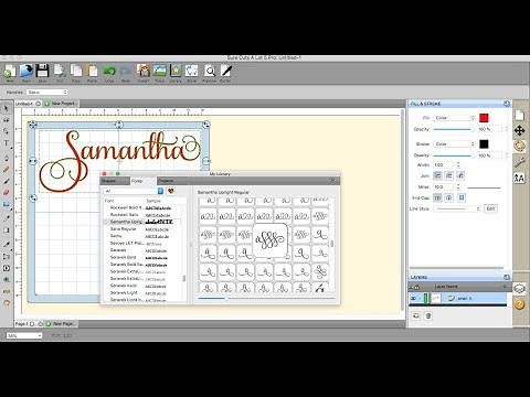 Samantha Font in Sure Cuts A Lot 5 Tutorial