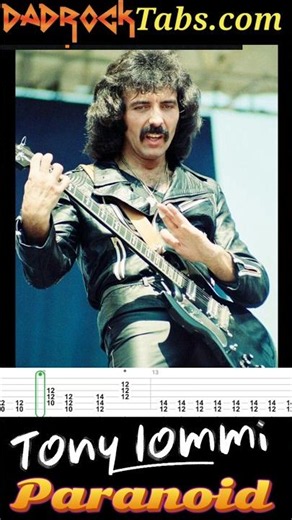 Paranoid Tony Iommi Black Sabbath #howto #learnguitar #guitartutorial #guitartabs #guitar #metal