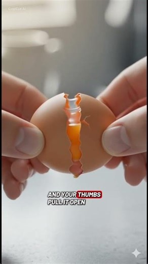 How to Crack an Egg Perfectly Every Time #KitchenPhysics #FoodScience #CookingTips