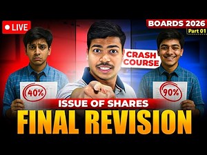 ISSUE OF SHARES PART 1 🔴LIVE | CONCEPT & QUESTIONS | CRASH COURSE CLASS 12 ACCOUNTS BOARD EXAM 2026