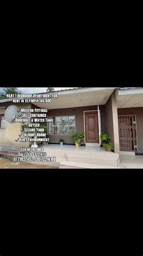 1 Bedroom Apartment for Rent in Olympia K6,500