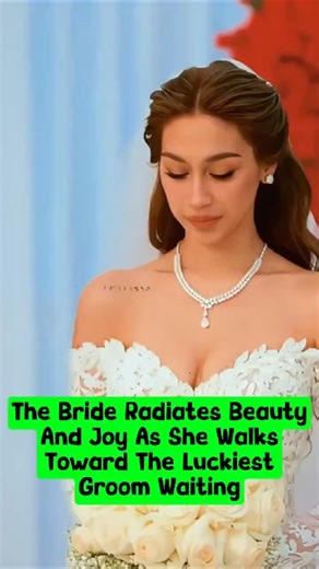 The Bride Radiates Beauty And Joy As She Walks Toward The Luckiest Groom Waiting. #wedding