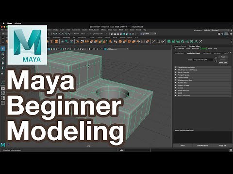 Maya Tutorial for Beginners: Model a Block with 90 Degree Cutout and Hole