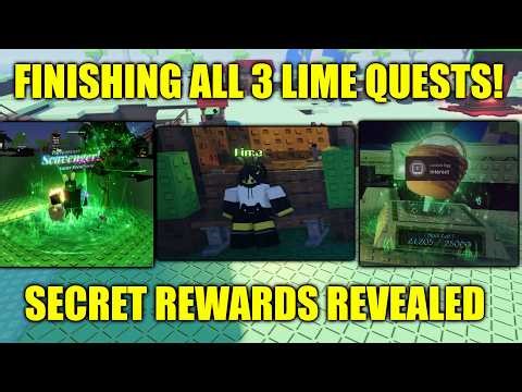 Finishing All 3 Lime Quests and Claiming the Secret Rewards in Sol's RNG!