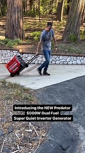 HERE IT IS! The NEW Predator 5000 Watt SUPER QUIET Dual-Fuel Inverter Generator with CO SECURE Technology. Run this#generatoron gasoline OR propane! Includes a telescoping handle, remote start, 5.5” flat-free wheels, and MUCH MORE. This generator is ideal for RVs, home backup, and more. | Discount store