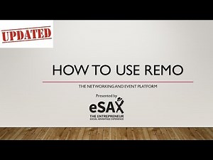 How to use the virtual event platform Remo - UPDATED
