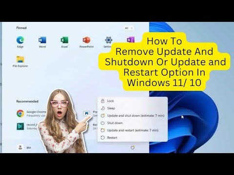 How To Remove Update & Shutdown Or Update and Restart Option Windows 10/11 |
