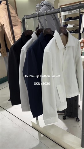 Stylish Double Zip Cotton Jacket for Men