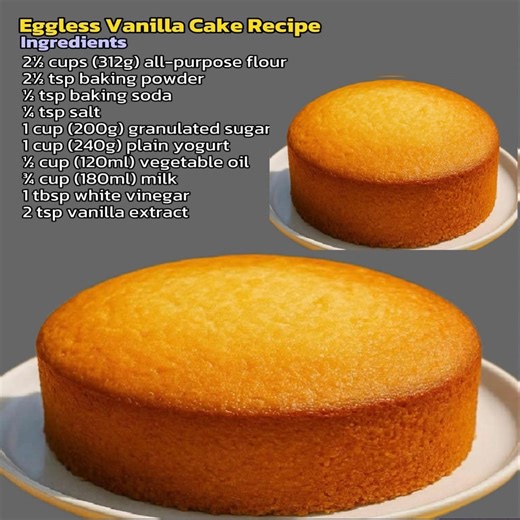 1.6K views · 30 shares | Eggless Vanilla Cake Recipe..........
