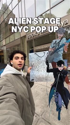 Paul Soles on Instagram: "ALIEN STAGE POP UP SHOP @kinokuniyausa #alienstage #ivantill #nyc #popupshop #paulsoles"