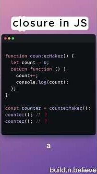 JavaScript Closures Explained with Example | Easy for Beginners 🔥 #javascriptshorts