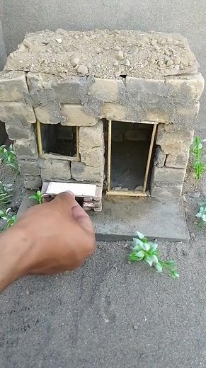 How to Make a Mini Brick House with Bench & Mud Roof | NS Mini Wonders
