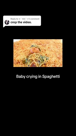 Baby Crying While Eating Spaghetti Video