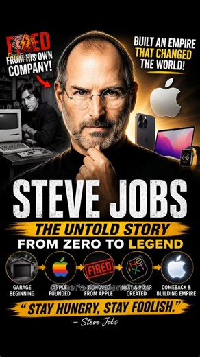 The Untold Story of Steve Jobs 🍎🔥 #facts #viralvideo #trending #viral #allfacts #billionaire