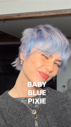 James Earnshaw Hair on Instagram: "baby blue pixie cut - super cute! A double pastel layer making the cut look so fresh and fun 💙 #haircut #haircutting #bluehair #pixiecut #pixiecutting #shorthair #pastelhair #hair @wellahair @wellaprofessionalsuki"