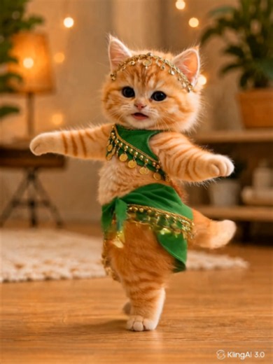 🐱✨💖 Milo can't stop smiling as she happily dances in her adorable belly dance costume! Every little sway, wiggle, and twirl is full of joy, confidence, and irresistible cuteness. Her bright smile and playful energy light up the room, making everyone fall in love with her charming performance! 💃🌸🎶 🐱✨💖 ميلو لا تتوقف عن الابتسام وهي ترقص بسعادة مرتدية زي الرقص الشرقي اللطيف! كل حركة تمايل، وهزة، ودوران مليئة بالفرح والثقة واللطافة التي لا تُقاوم. ابتسامتها المشرقة وطاقتها المرحة تملآن المكان