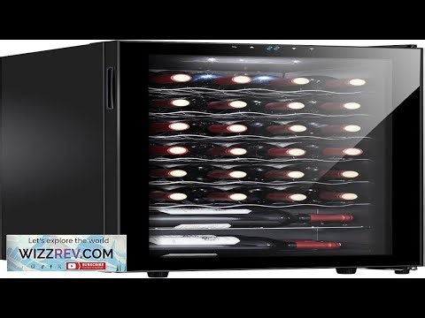 28 Bottle Compressor Wine Cooler Refrigerator Small Freestanding Wine Fridge for Red