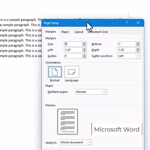 Microsoft Word Page Margin
