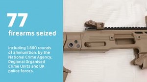 The NCA, Regional Organised Crime Units and police forces have so far seized 77 firearms as part of Operation Venetic. A specialist team also prevented rival gangs carrying out kidnappings and executions on the UK's streets by successfully mitigating over 200 threats to life. nationalcrimeagency.gov.uk/news/operation-venetic | National Crime Agency