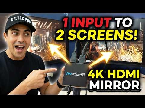 How to Connect 1 HDMI to 2 Monitors! (4K HDMI Splitter Setup Guide)