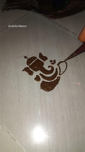 Ganesh draw with mehndi | Full tutorial #shorts