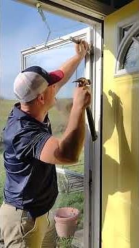 Wind caught your storm door? Simple bent hinge fix. "Right tools" optional!