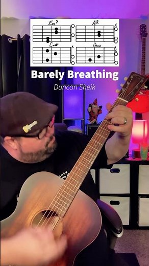 Barely Breathing by Duncan Sheik Guitar Tutorial! #shorts #guitar #music #youtubeshorts #guitarra