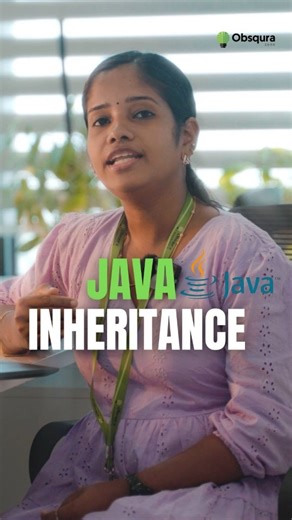 Obsqura Zone | Software Training Hub on Instagram: "Learn Java Inheritance — The Core of Object-Oriented Programming! Understanding Inheritance is a key step in mastering Java and building a strong programming foundation. At Obsqura Zone, we ensure every student gains real-world coding experience that helps them stand out in the IT industry. Join our Software Testing Course in Kochi and get hands-on training in Java, Selenium, and automation tools — from basics to advanced level. Build your codi
