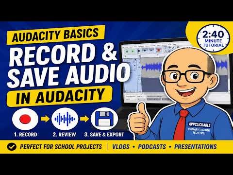 How to Record and Save Audio in Audacity | Beginner Tutorial for Students