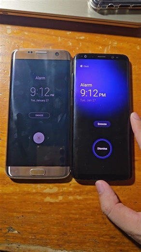 Samsung Galaxy S7 edge vs S8 alarm! #shorts